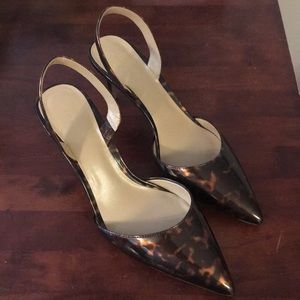 Ann Taylor Tortoiseshell Print Slingback Size 9